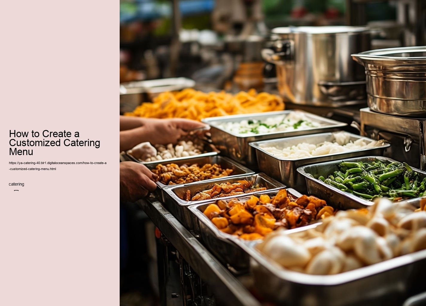 How to Create a Customized Catering Menu